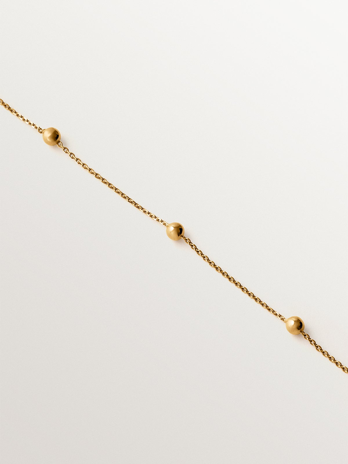 Colgante de plata 925 bañada en oro amarillo de 18K con esferas