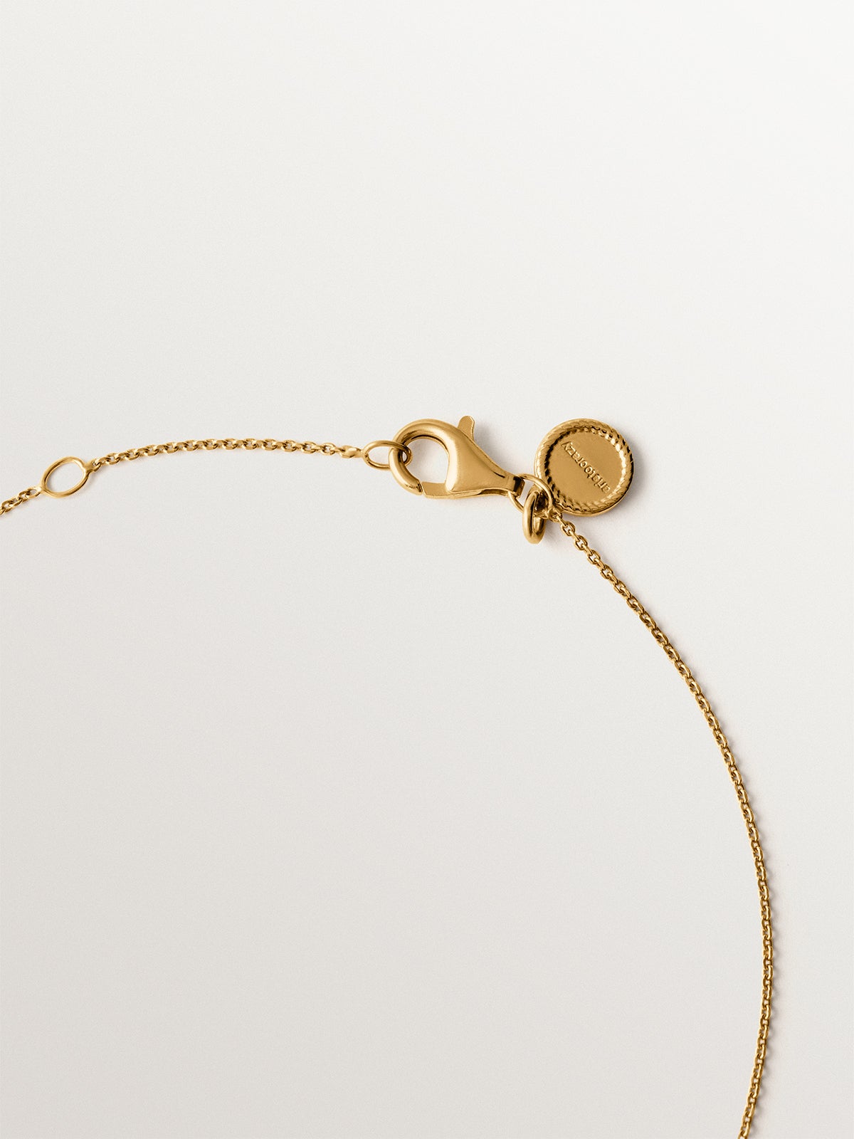 Colgante de plata 925 bañada en oro amarillo de 18K con esferas