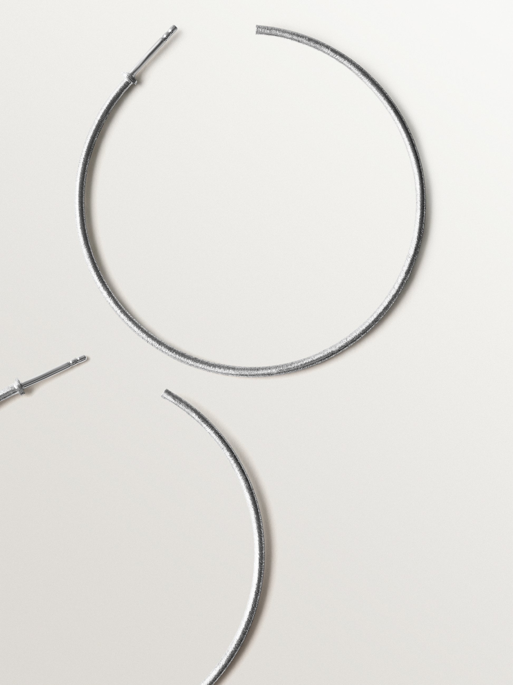 Pendientes de aro de plata 925 con textura