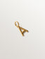 Charm de plata 925 bañada en oro amarillo de 18K con letra A y motivos de esferas