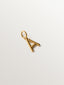 Charm de plata 925 bañada en oro amarillo de 18K con letra A y motivos de esferas