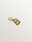 Charm de plata 925 bañada en oro amarillo de 18K con letra B y motivos de esferas