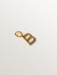 Charm de plata 925 bañada en oro amarillo de 18K con letra B y motivos de esferas