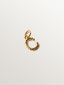 Charm de plata 925 bañada en oro amarillo de 18K con letra C y motivos de esferas
