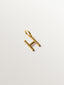Charm de plata 925 bañada en oro amarillo de 18K con letra H y motivos de esferas