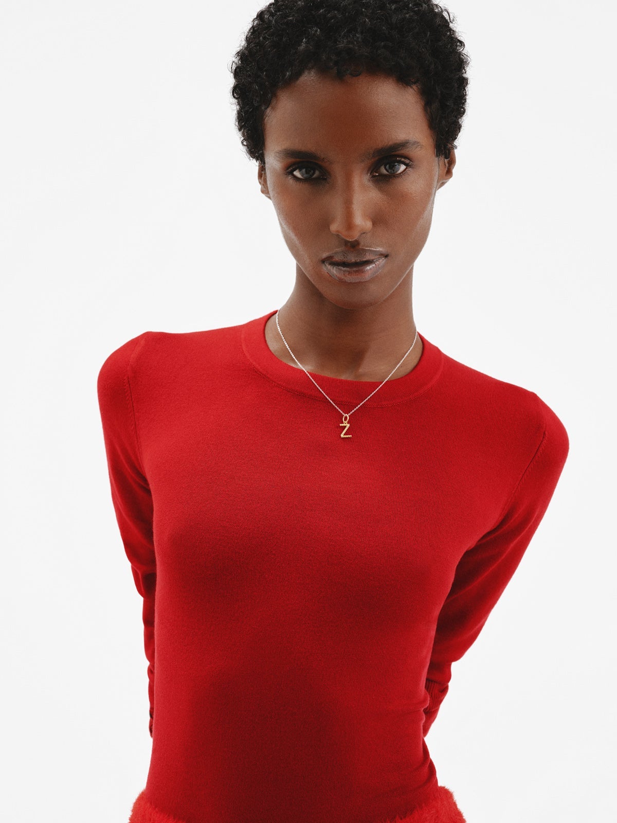 Charm de plata 925 bañada en oro amarillo de 18K con letra Z y motivos de esferas