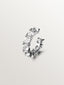 Pendiente earcuff grueso de plata 925 con topacios blancos