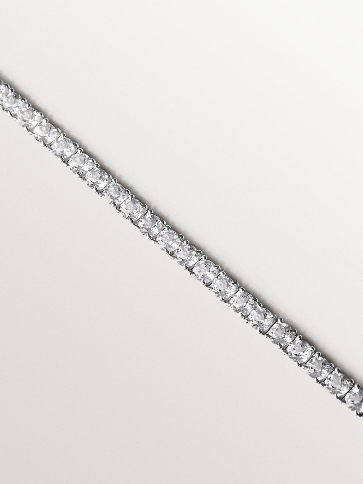 Pulsera rivière de plata 925 con topacios blancos