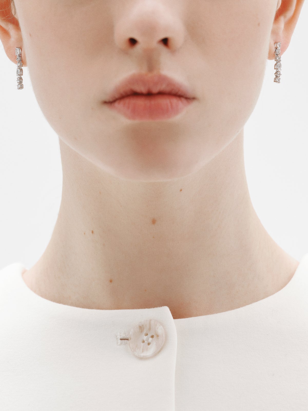 Pendientes de plata 925 con topacios blancos