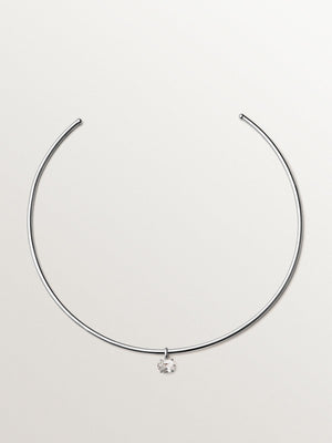 Collar de plata 925 con cuarzo blanco