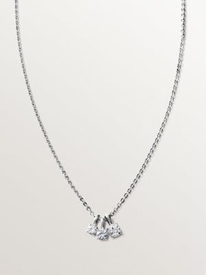 Collar de plata 925 con cuarzos blancos