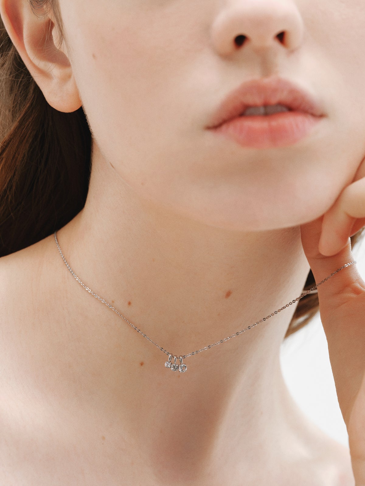 Collar de plata 925 con cuarzos blancos