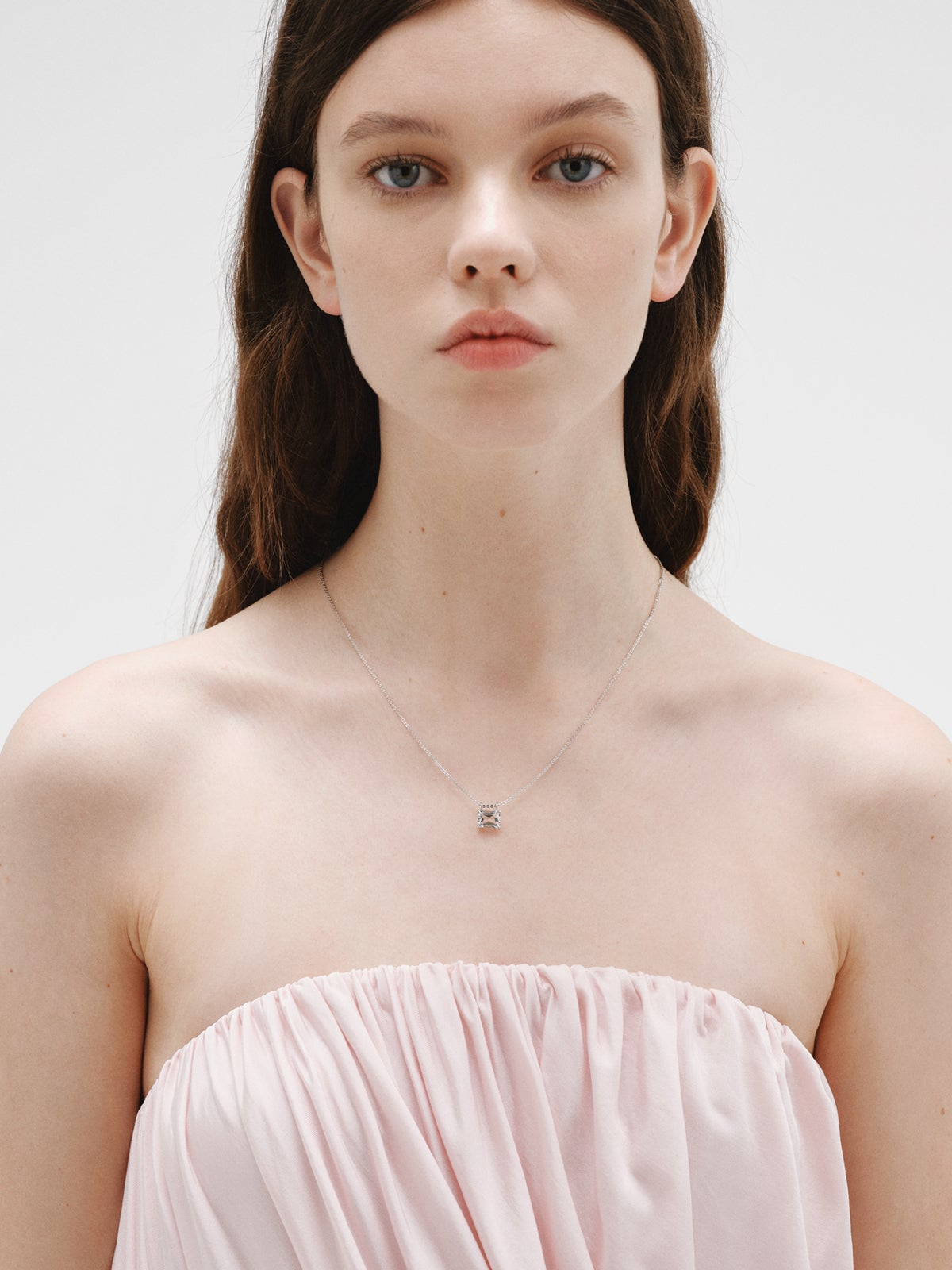 Collar de plata 925 con cuarzo blanco