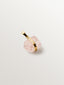 Charm de plata 925 bañada en oro amarillo de 18K con cuarzo rosa