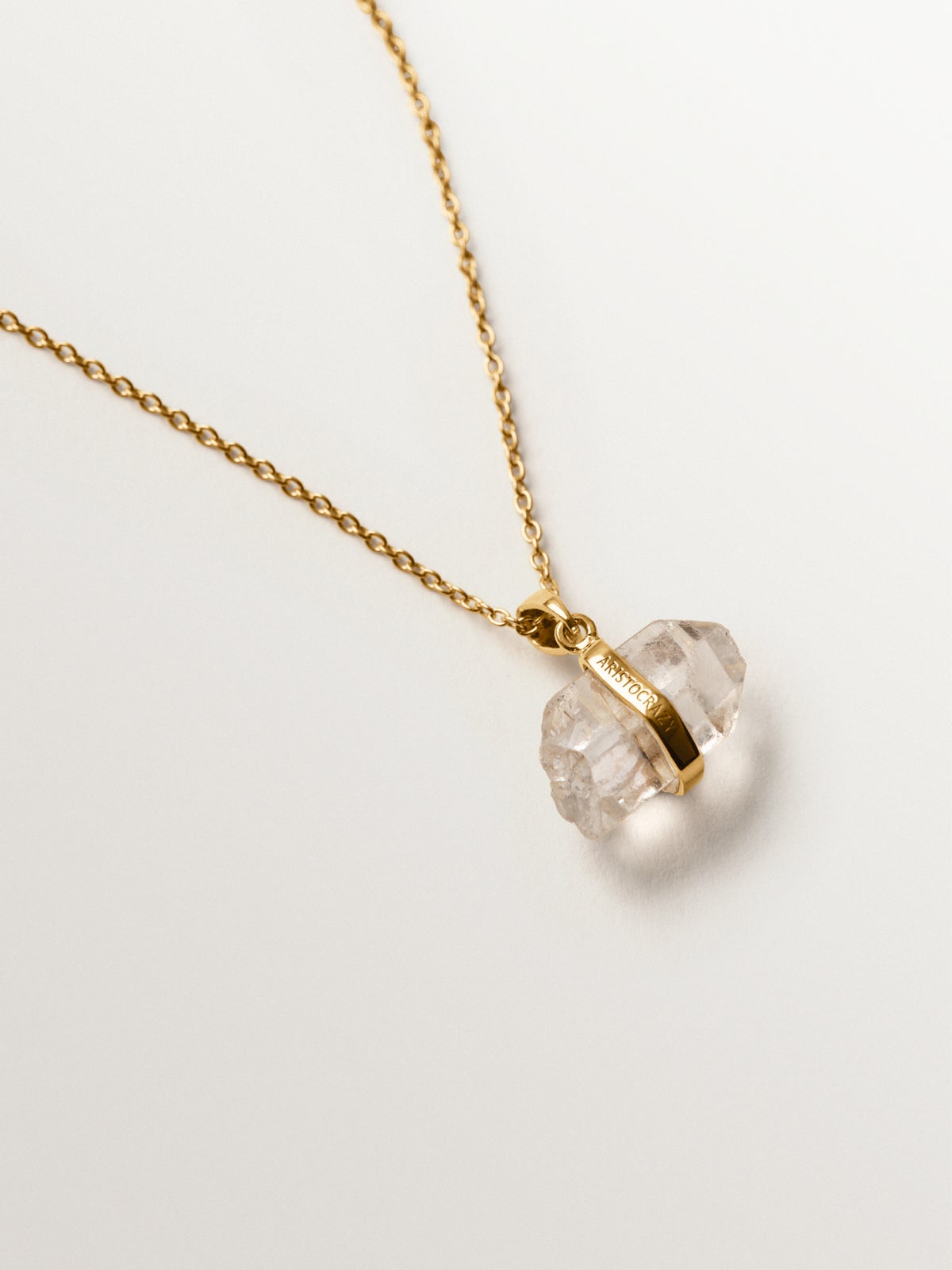 Charm piedra de nacimiento Abril con cuarzo blanco