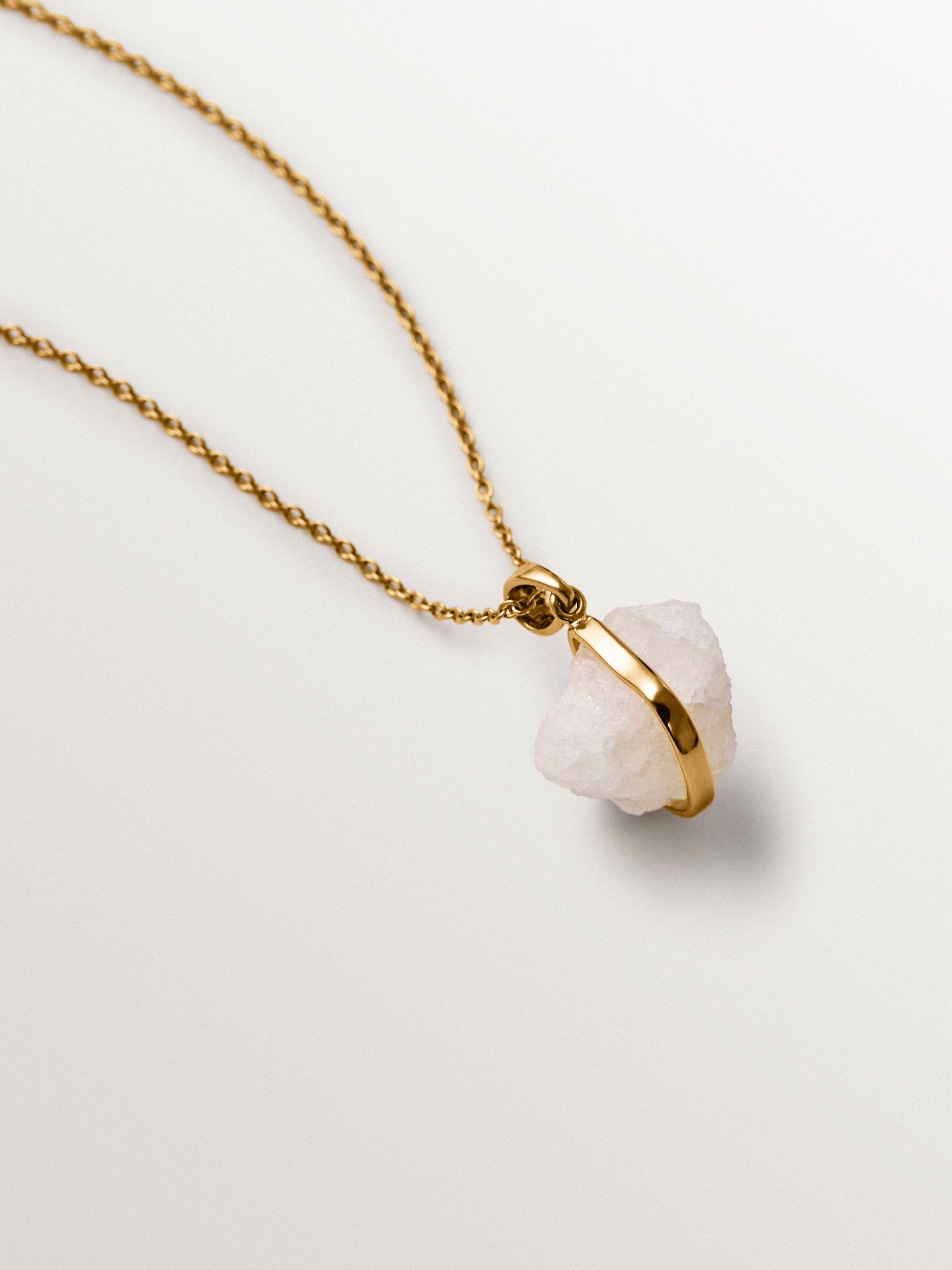 Charm piedra de nacimiento Abril con cuarzo blanco