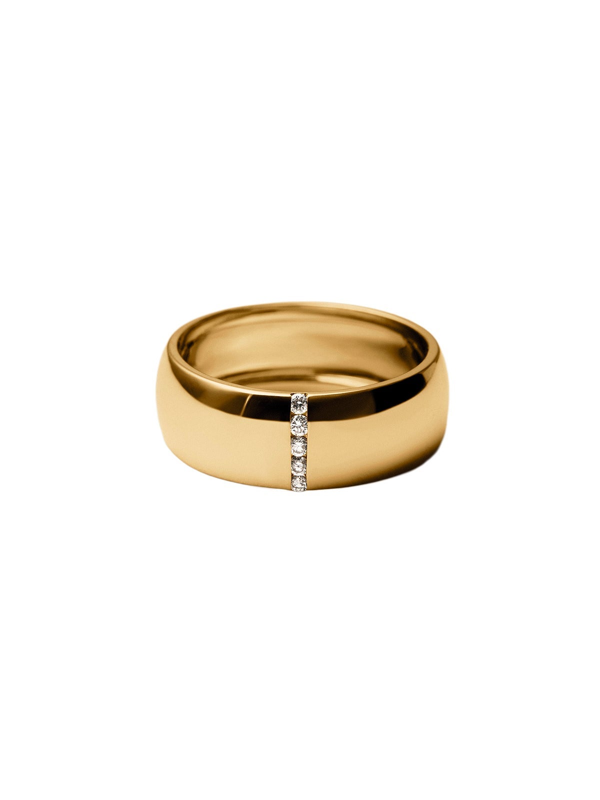 Anillo de oro amarillo de 9K con diamantes lab grown