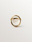 Anillo tipo sello Tauro de plata 925 bañada en oro amarillo de 18K y cristal de roca