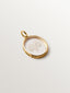 Charm Aries de plata 925 bañada en oro amarillo de 18K y cristal de roca