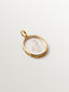 Charm Capricornio de plata 925 bañada en oro amarillo de 18K y cristal de roca