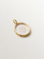 Charm Leo de plata 925 bañada en oro amarillo de 18K y cristal de roca