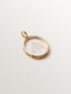 Charm Libra de plata 925 bañada en oro amarillo de 18K y cristal de roca