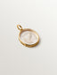 Charm Sagitario de plata 925 bañada en oro amarillo de 18K y cristal de roca