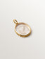 Charm Sagitario de plata 925 bañada en oro amarillo de 18K y cristal de roca