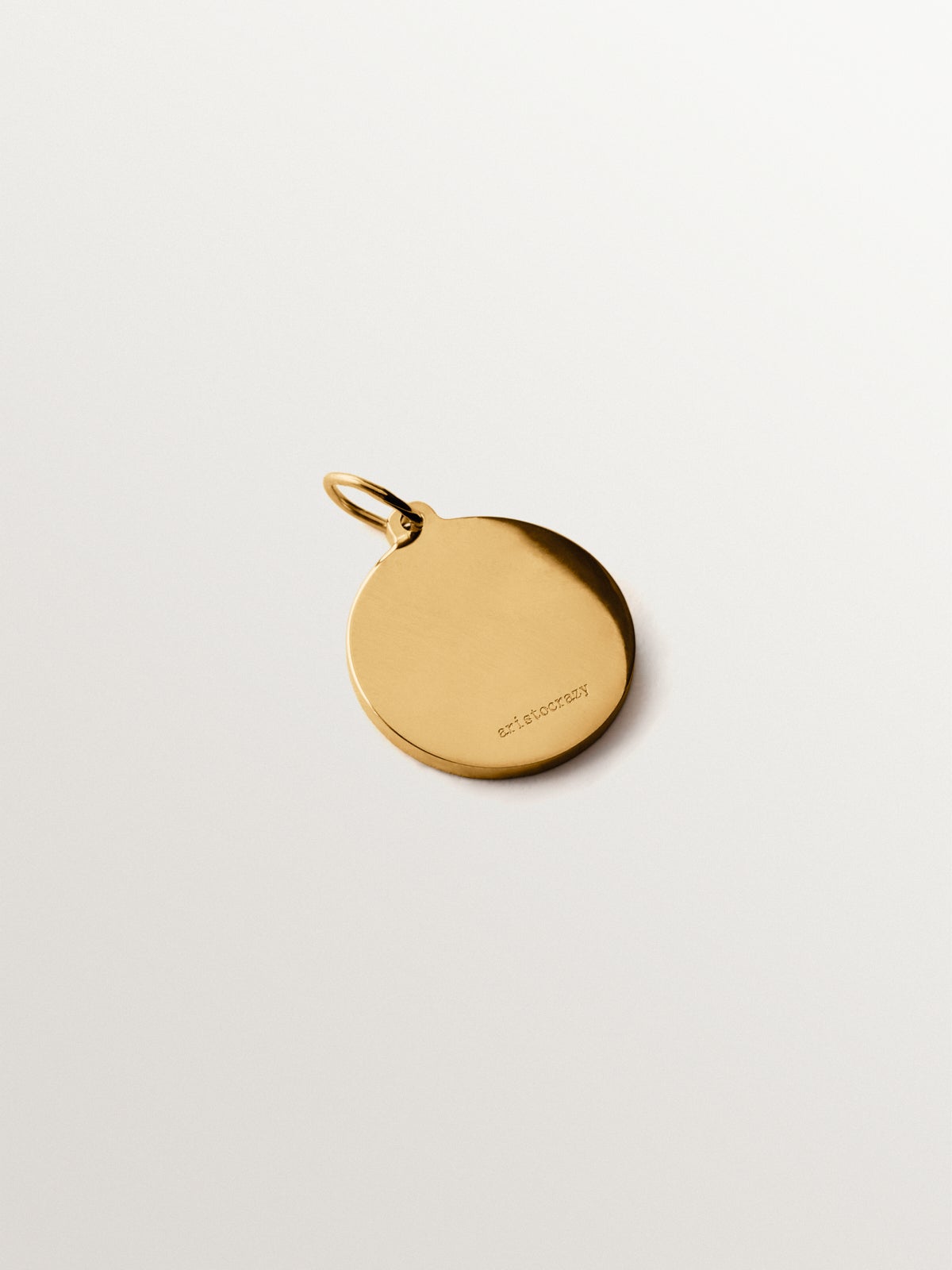 Charm personalizable de plata 925 bañada en oro de 18K