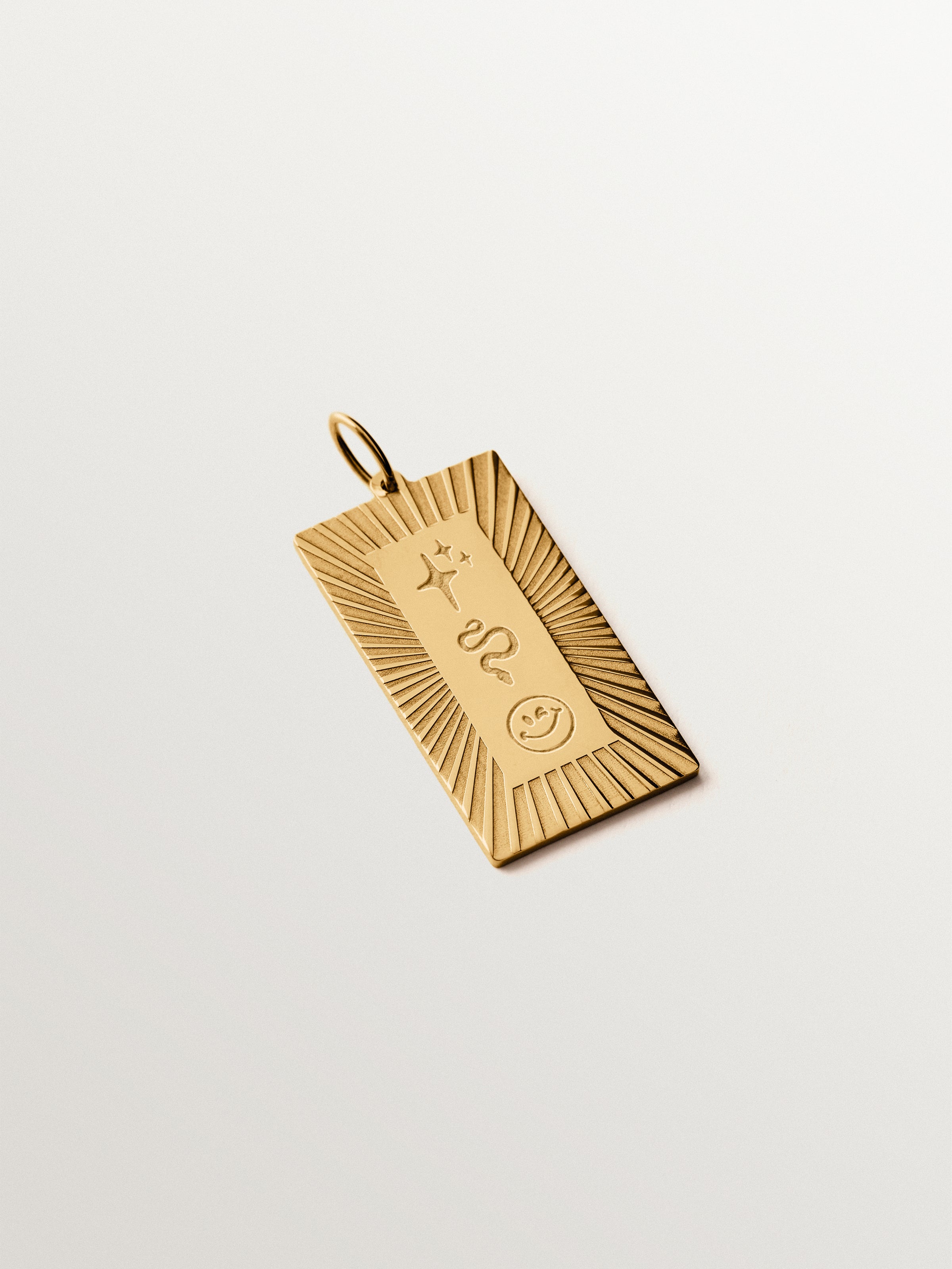 Customizable charm in 925 silver plated in 18K gold