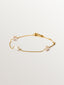 Pulsera de plata 925 bañada en oro amarillo de 18K con perlas
