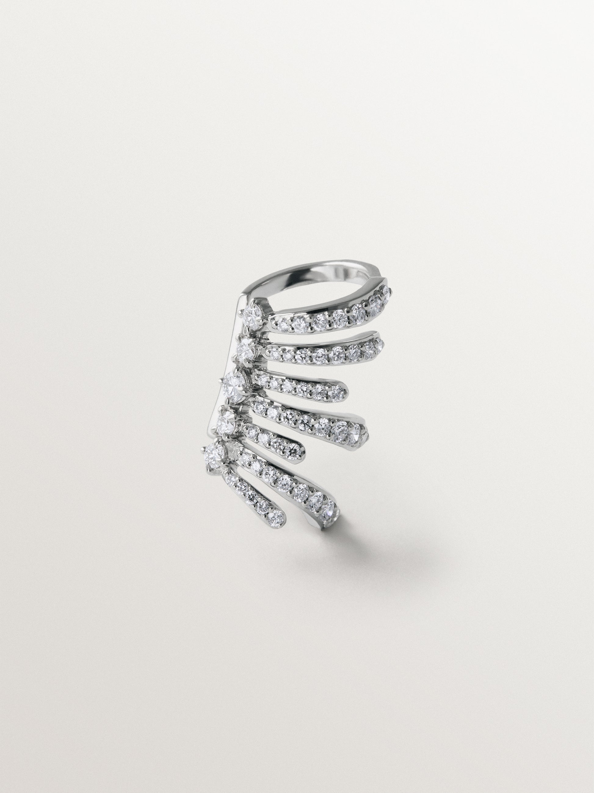 Earcuff de plata 925 con diamantes lab grown