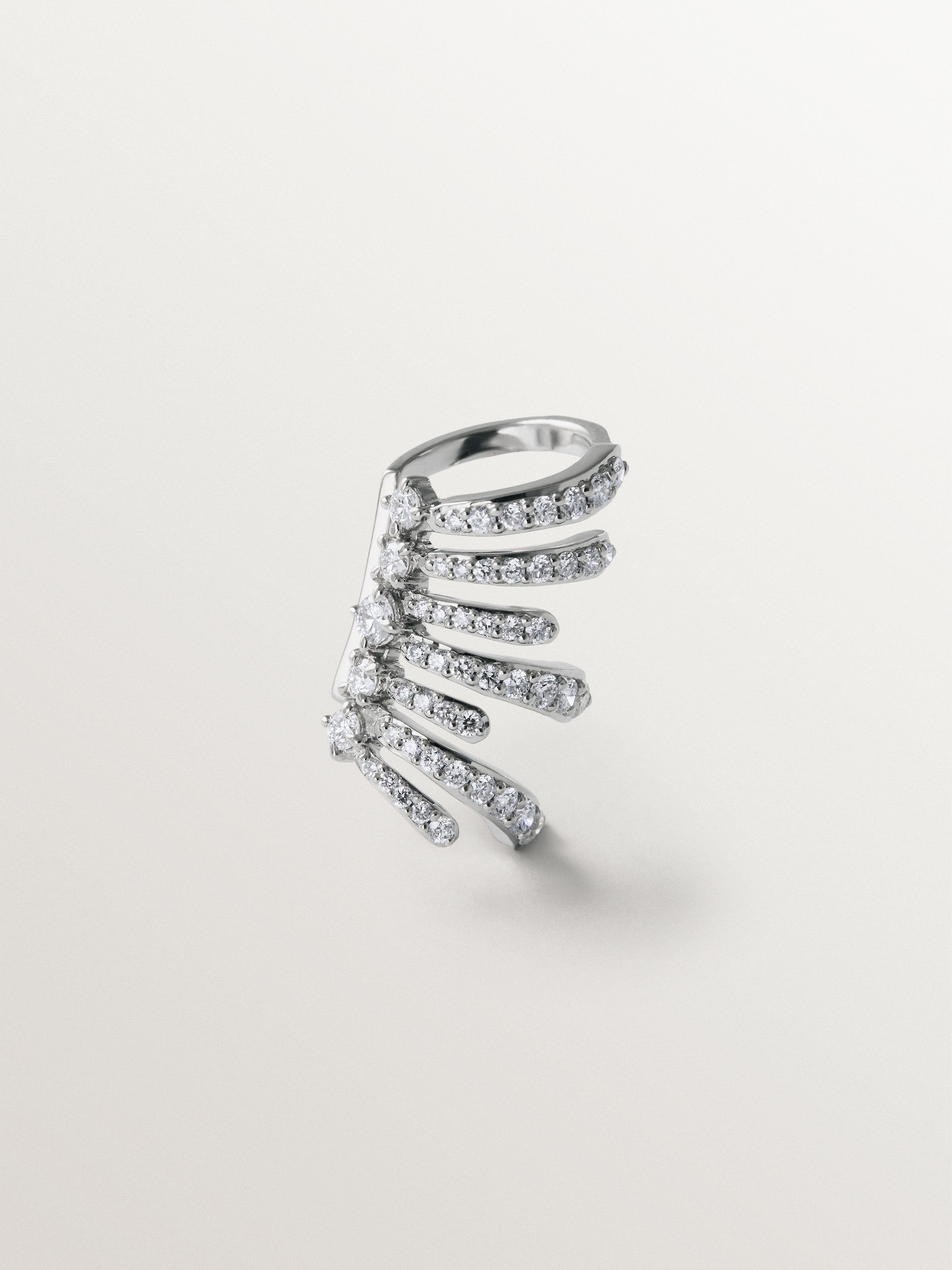 Earcuff de plata 925 con diamantes lab grown