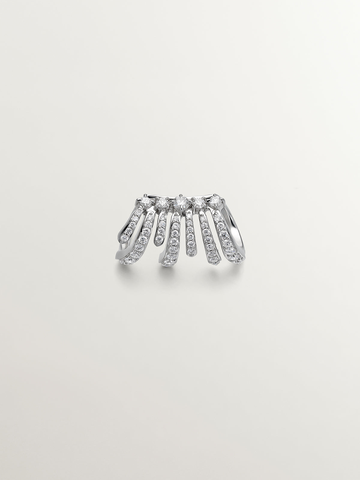 Earcuff de plata 925 con diamantes lab grown