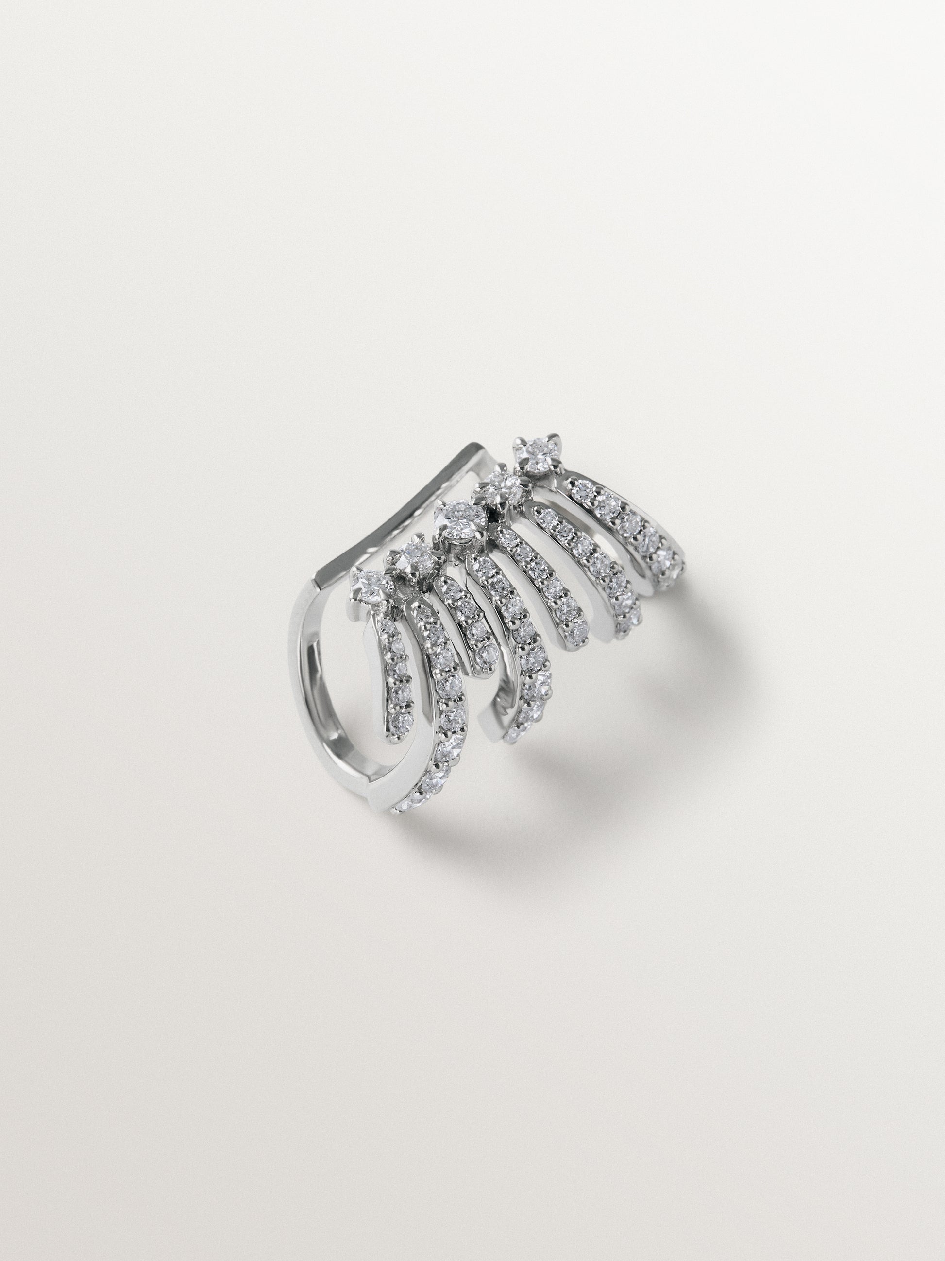 Earcuff de plata 925 con diamantes lab grown