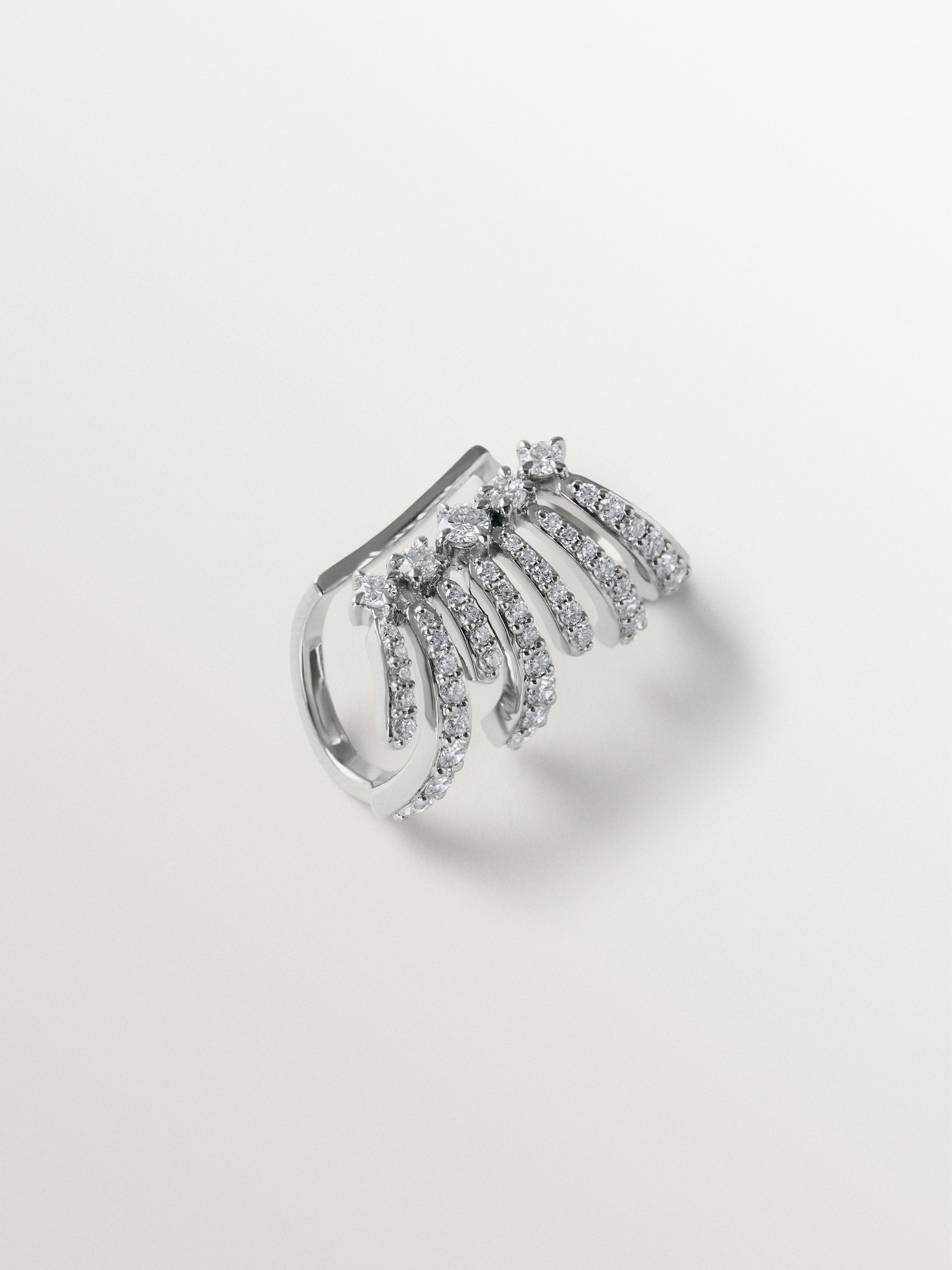 Earcuff de plata 925 con diamantes lab grown