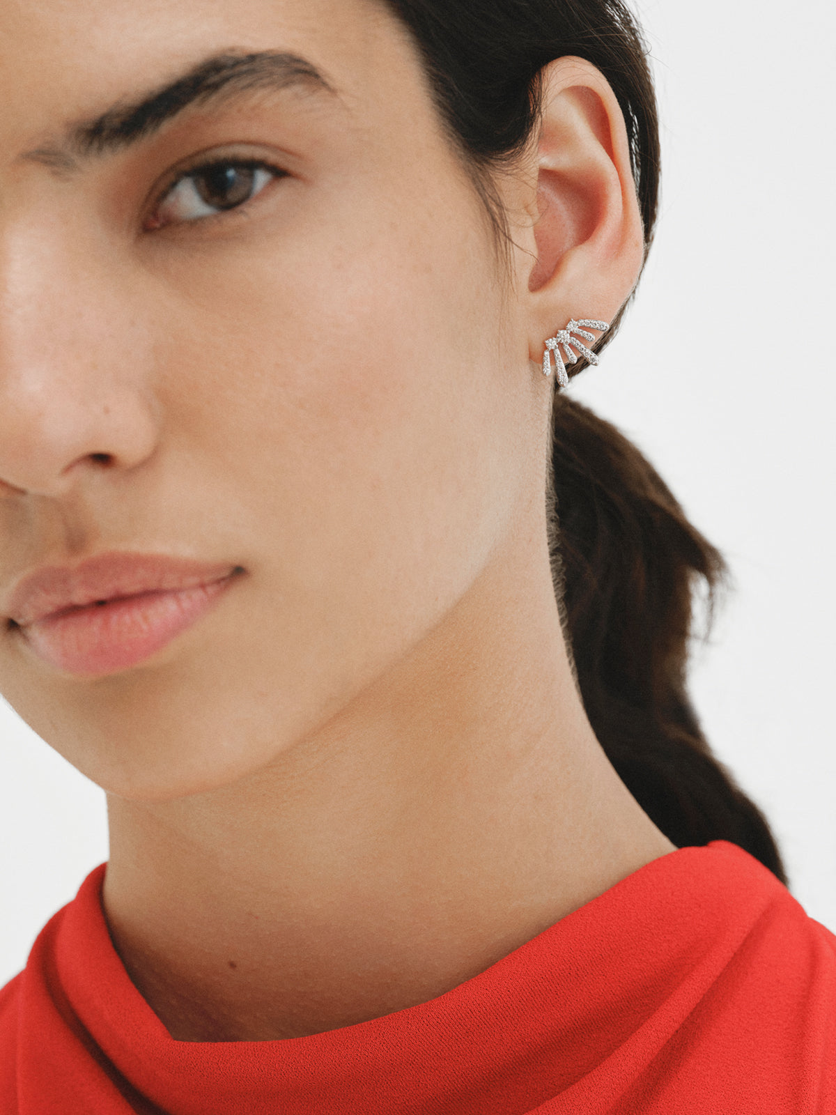 Pendientes de plata 925 con diamantes lab grown