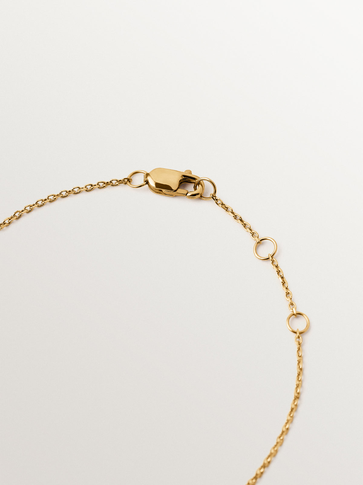 Collar de oro amarillo de 9K con diamantes y cuarzos marrones