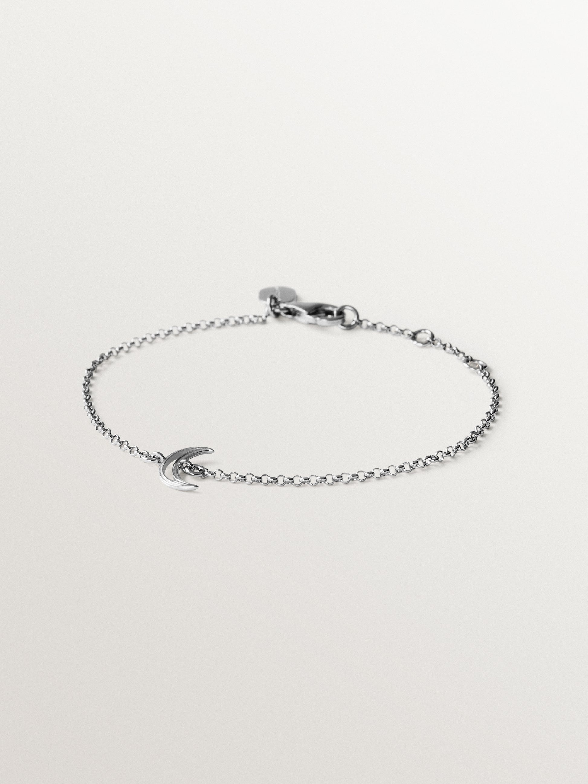 Pulsera de plata 925 con forma de luna