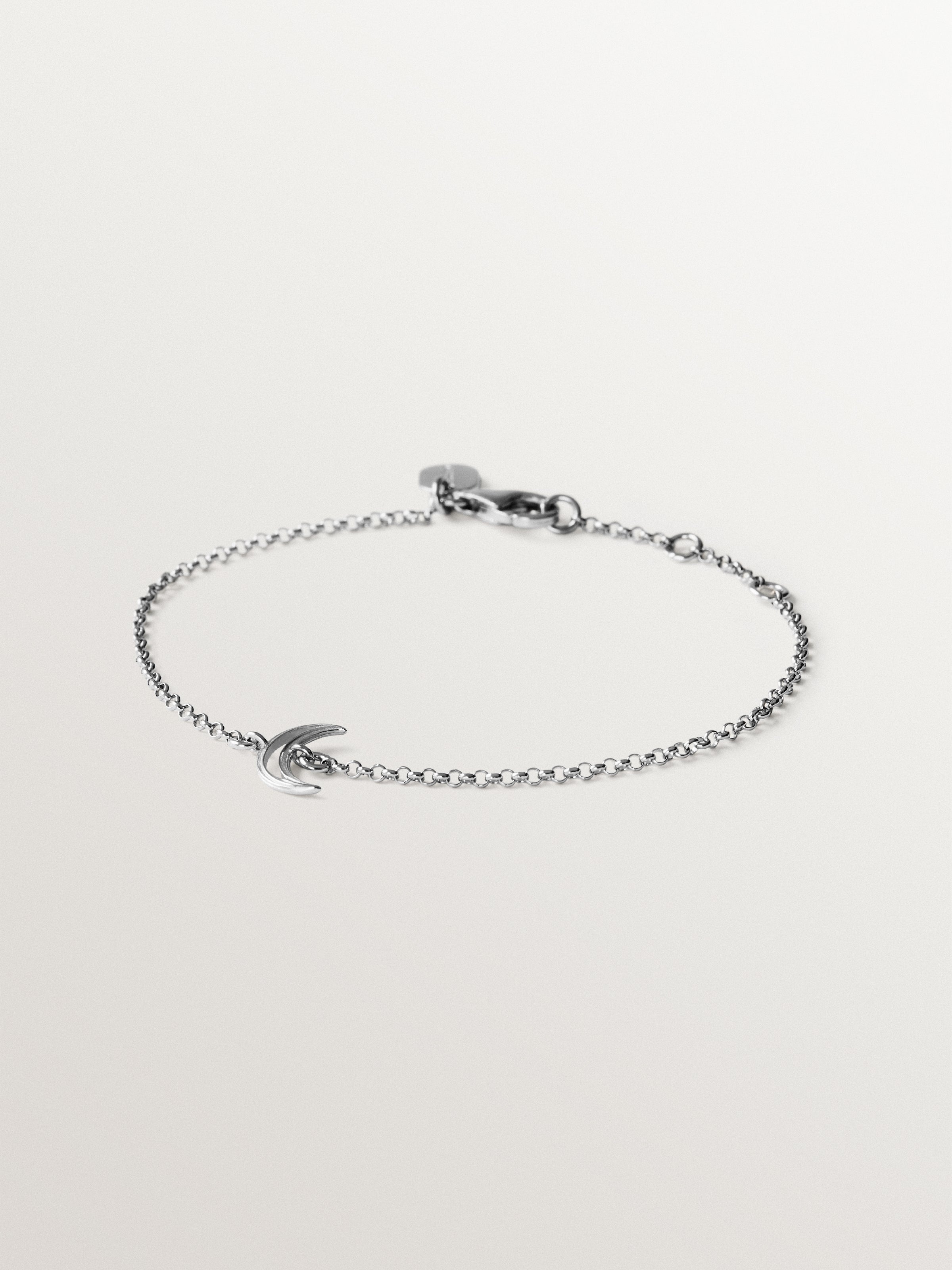 Pulsera de plata 925 con forma de luna