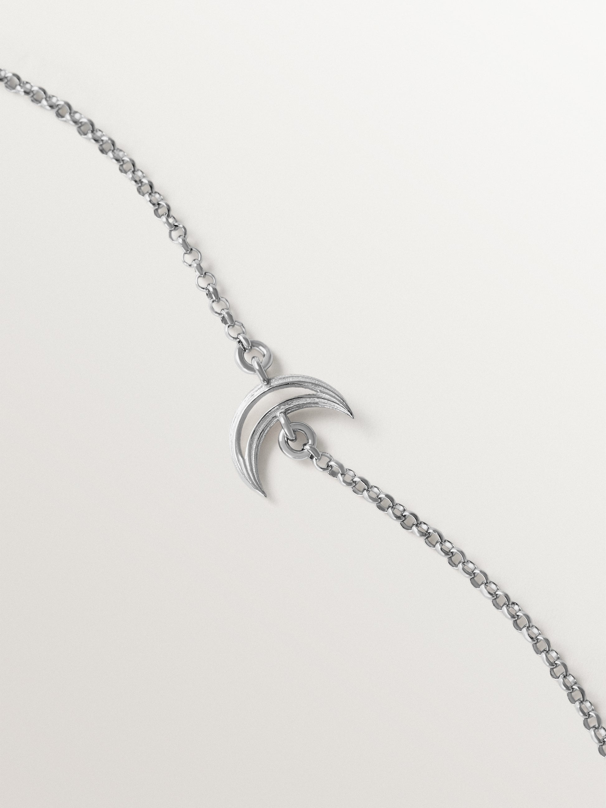 Pulsera de plata 925 con forma de luna