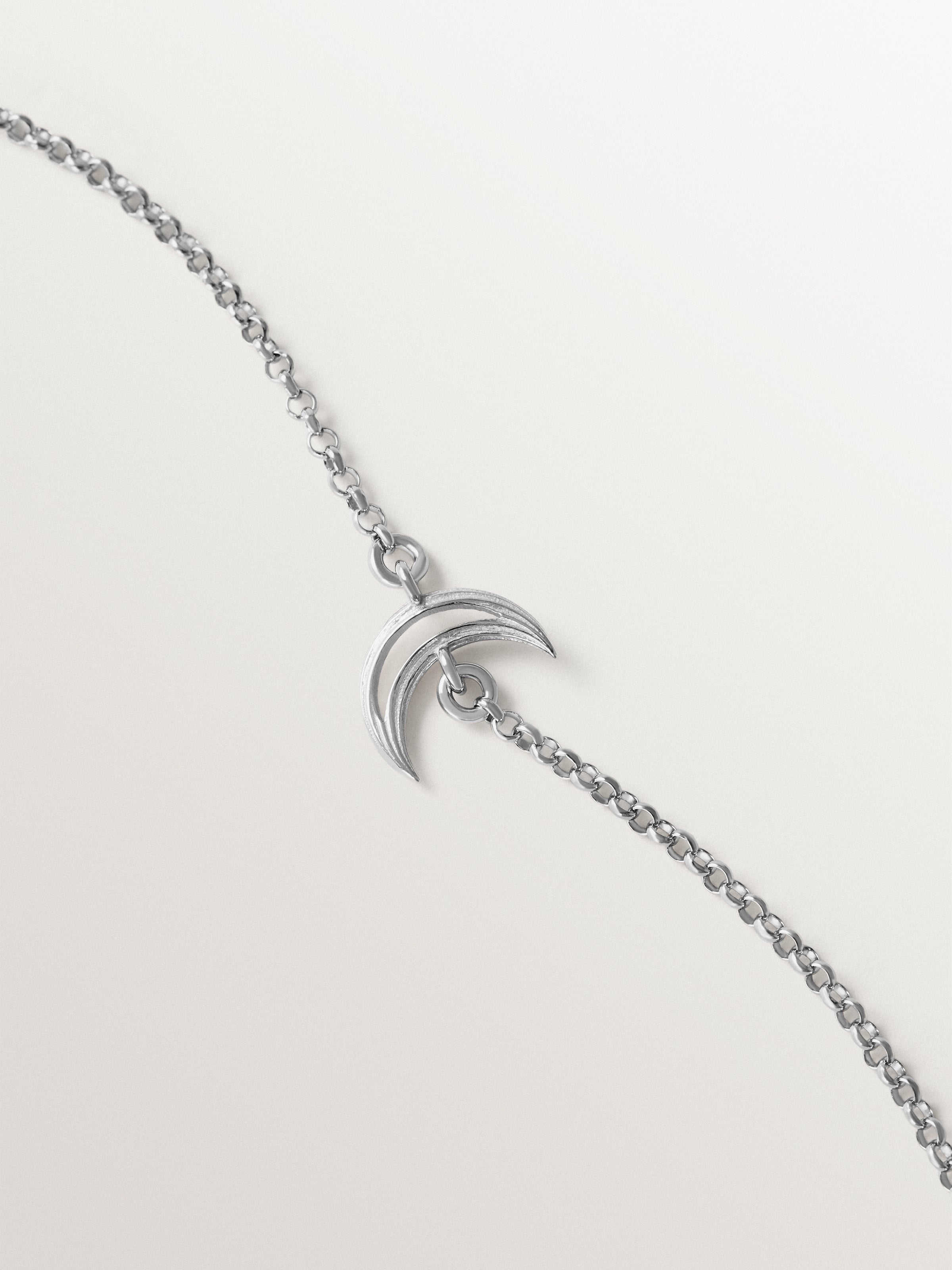 Pulsera de plata 925 con forma de luna