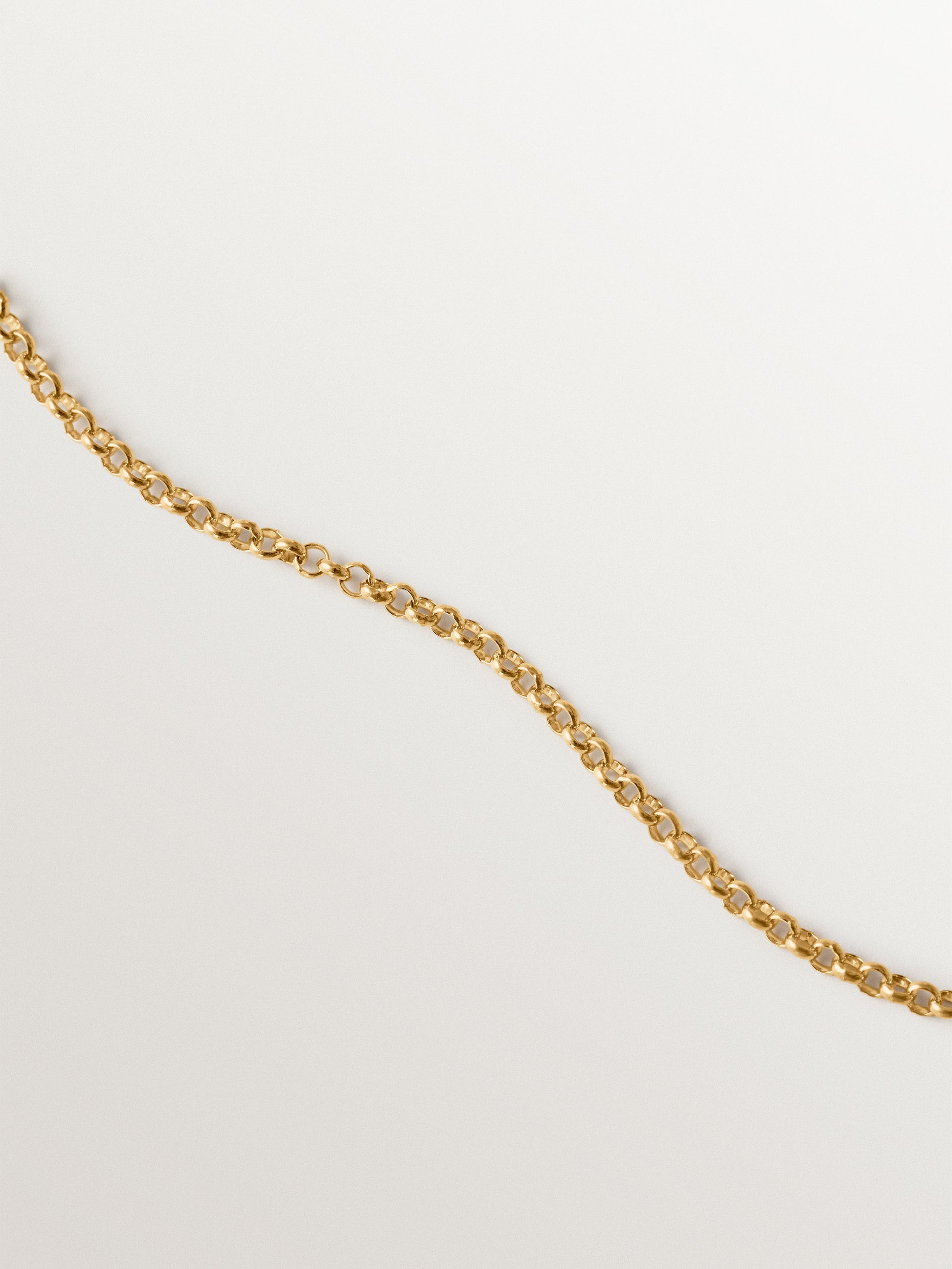 Collar bicolor de plata 925 bañada en oro amarillo de 18K con forma de luna