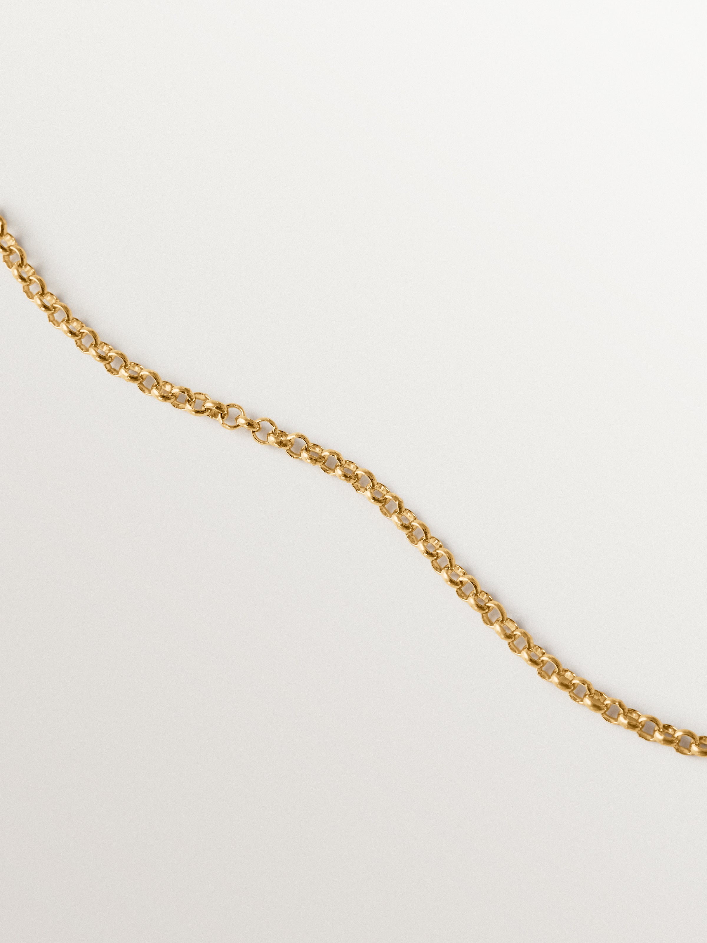 Collar bicolor de plata 925 bañada en oro amarillo de 18K con forma de luna