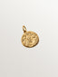 Charm tipo medalla de plata 925 bañada en oro amarillo de 18K