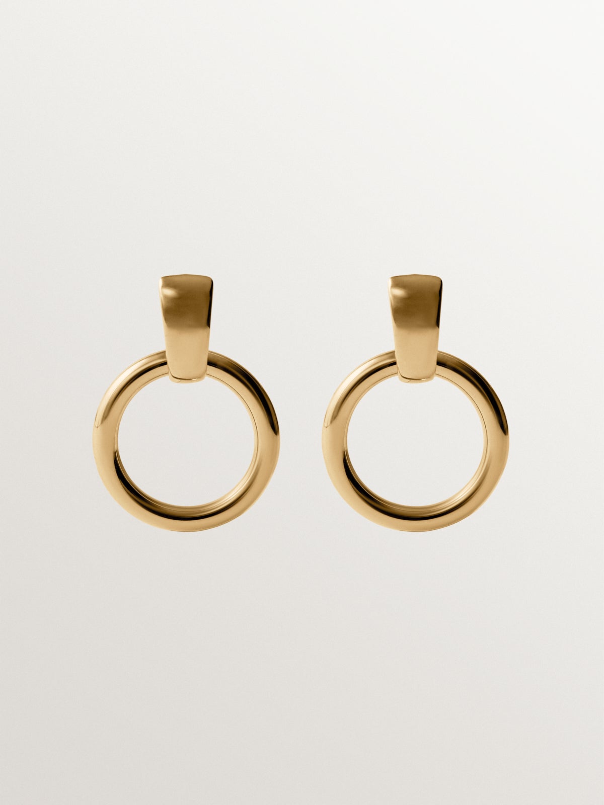 Pendientes de plata 925 bañada en oro amarillo de 18K