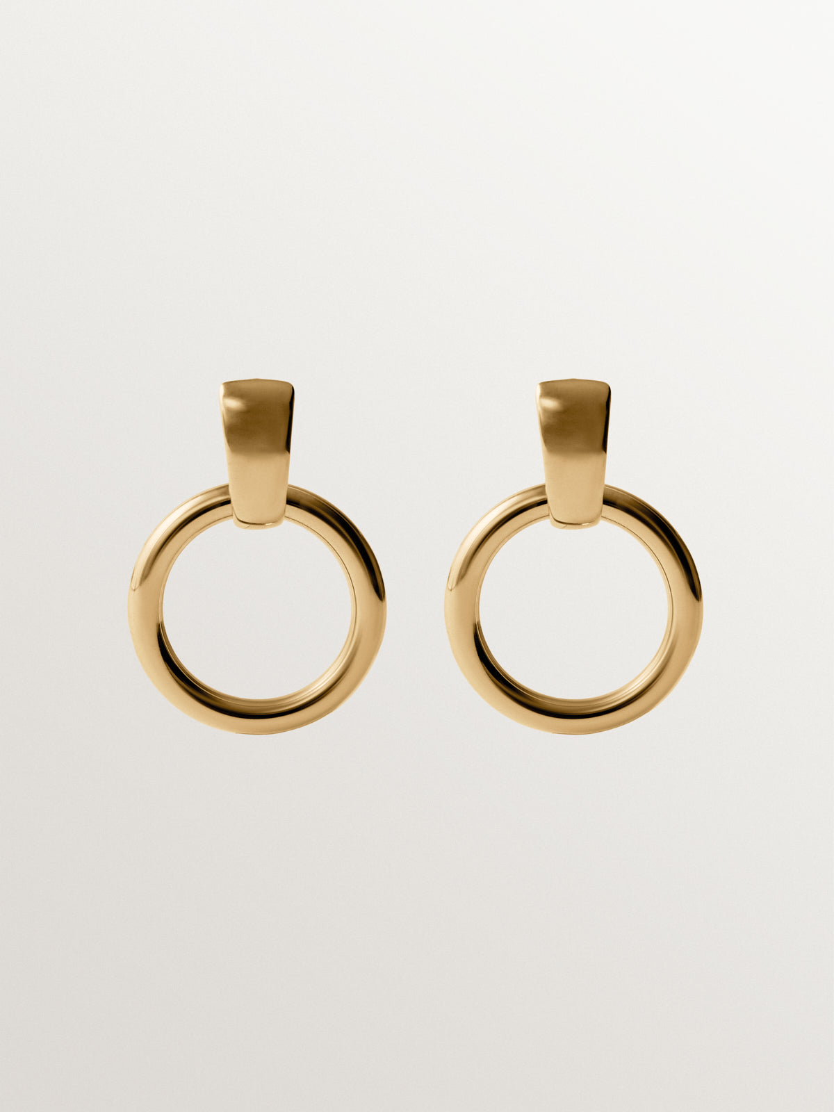 Pendientes de plata 925 bañada en oro amarillo de 18K