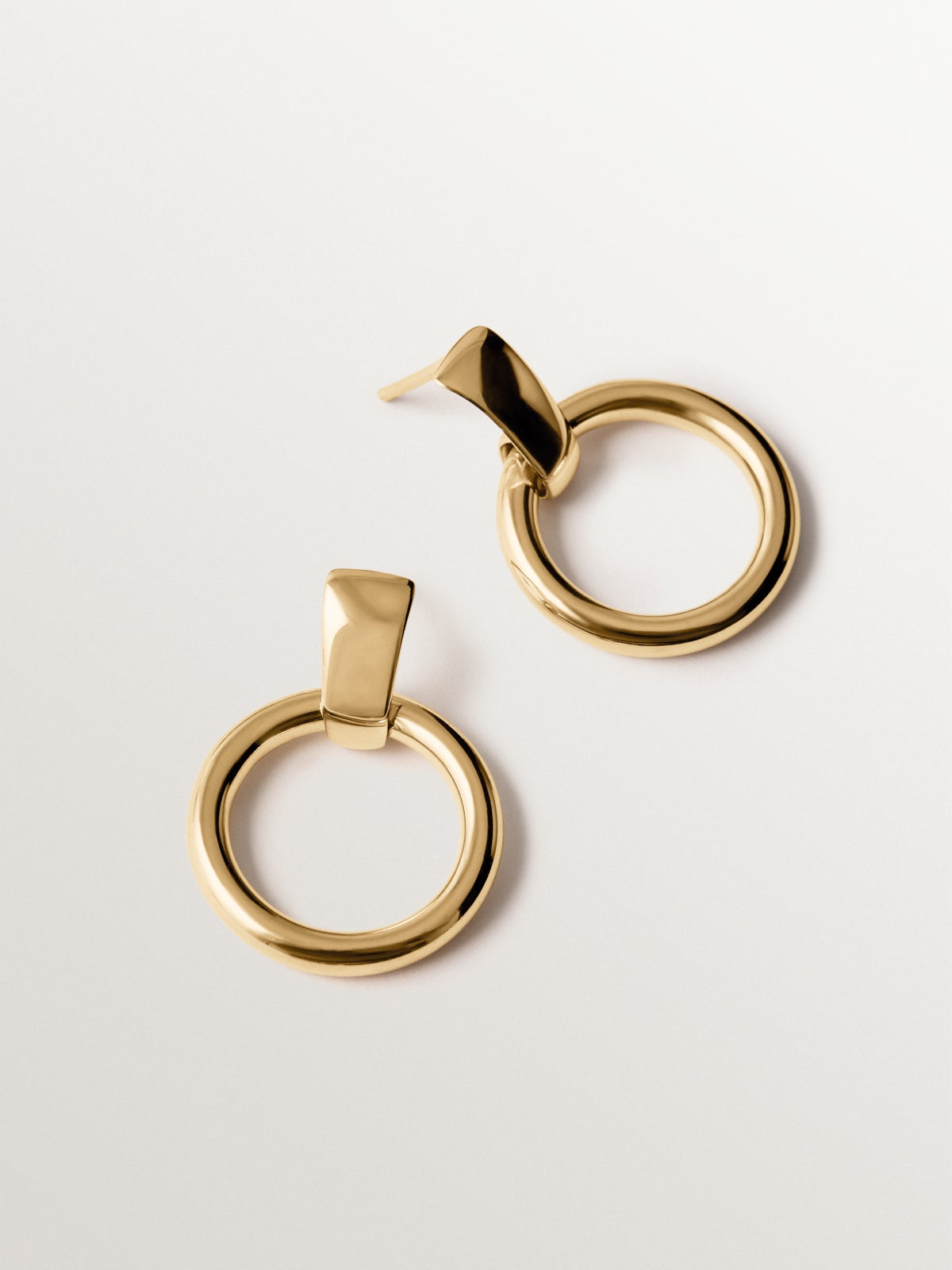 Pendientes de plata 925 bañada en oro amarillo de 18K