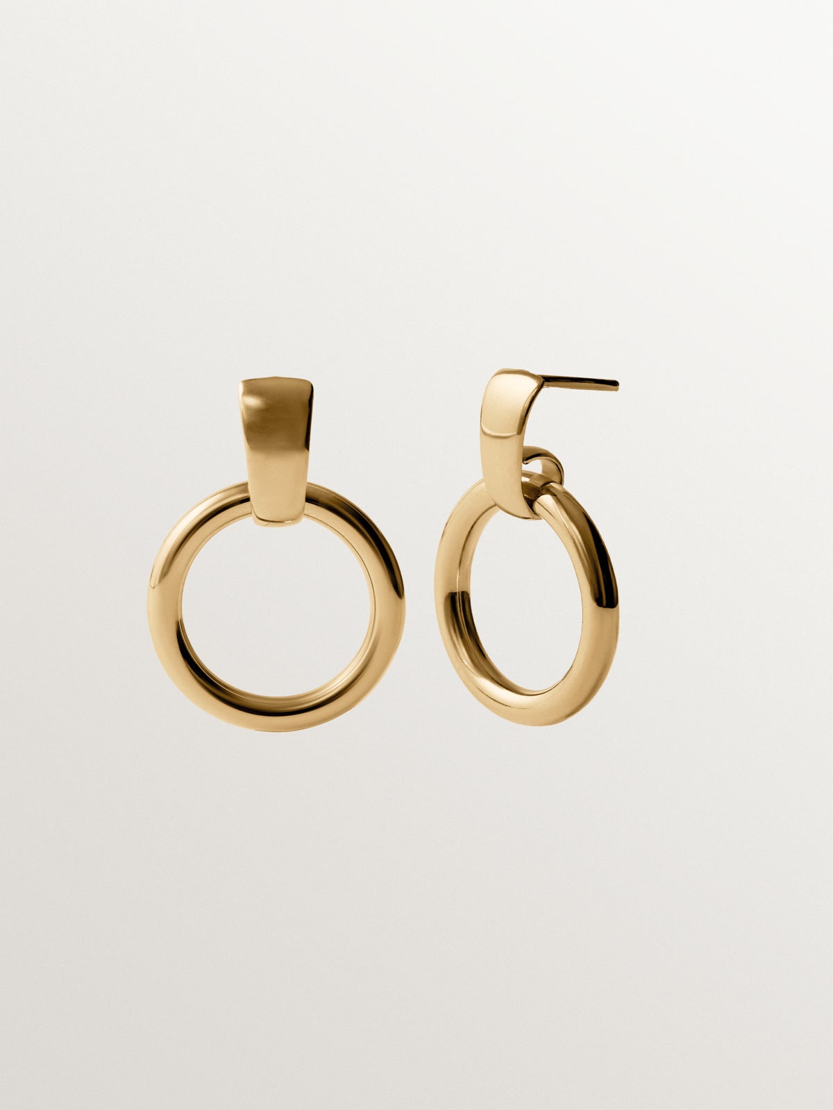 Pendientes de plata 925 bañada en oro amarillo de 18K