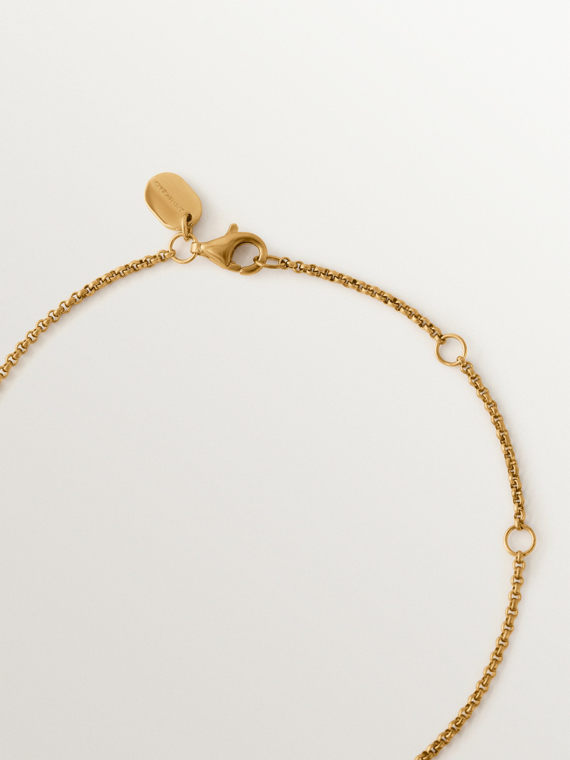 Collar bicolor de plata 925 bañada en oro amarillo de 18K con topacios blancos